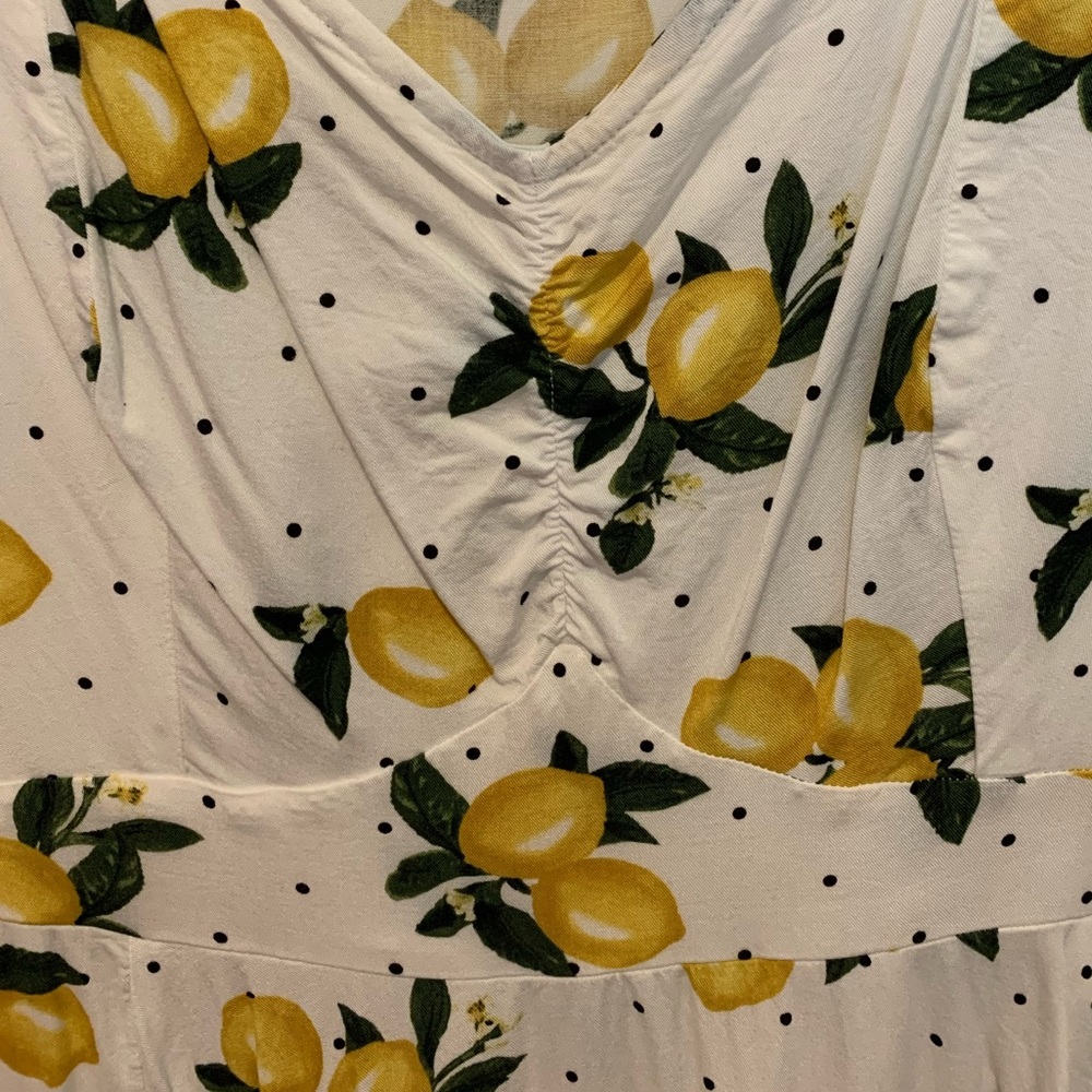 Torrid White Lemon Print Dress - Picture 2 of 3